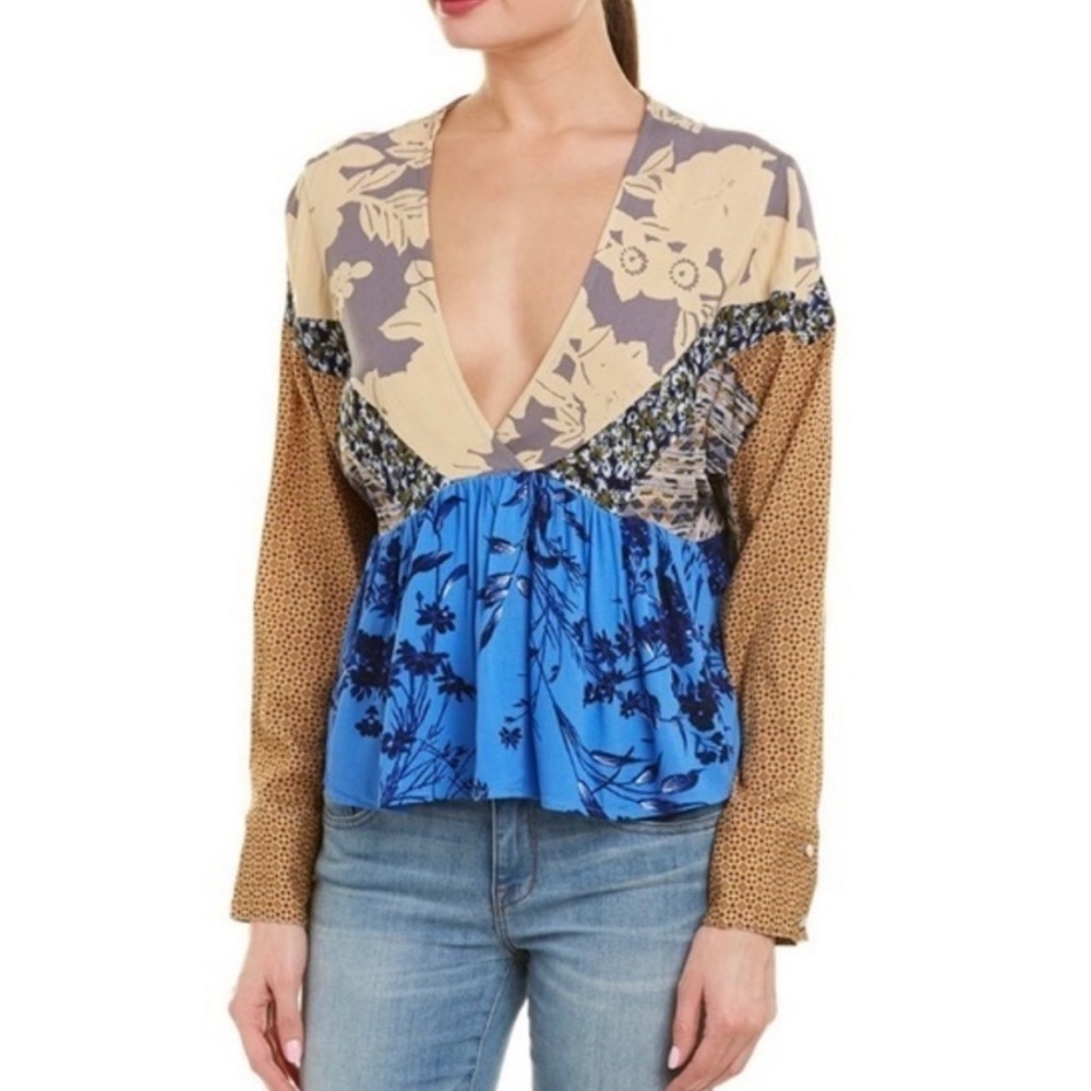 Free People Aloha State of Mind peplum blouse